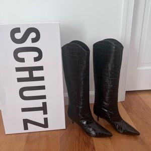 NWT Schutz maryana lo black boot size 7